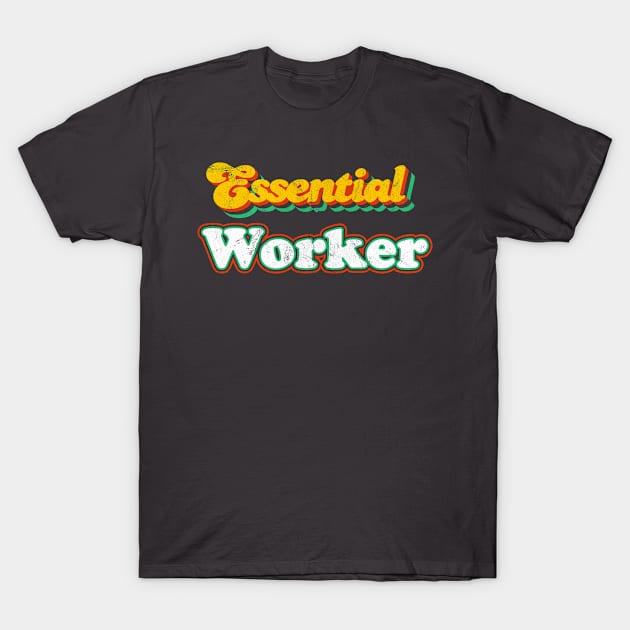 Distressed Retro Vintage Essential Worker T-Shirt by Jennifer